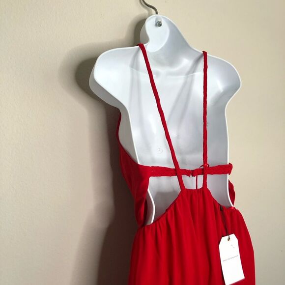 NWT DRESS THE POPULATION Asa Halter Neck Maxi Sun Dress XS - Picture 5 of 11